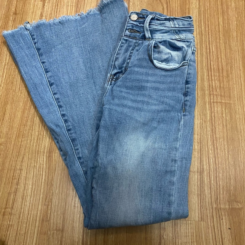 Women’s KanCan Light Blue Flare/Wide Leg Jean, Size 24 - Picture 3 of 5